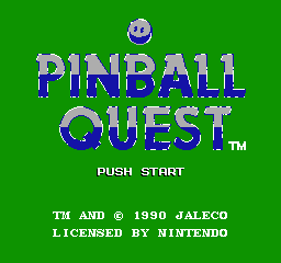 Pinball title screen for NES
